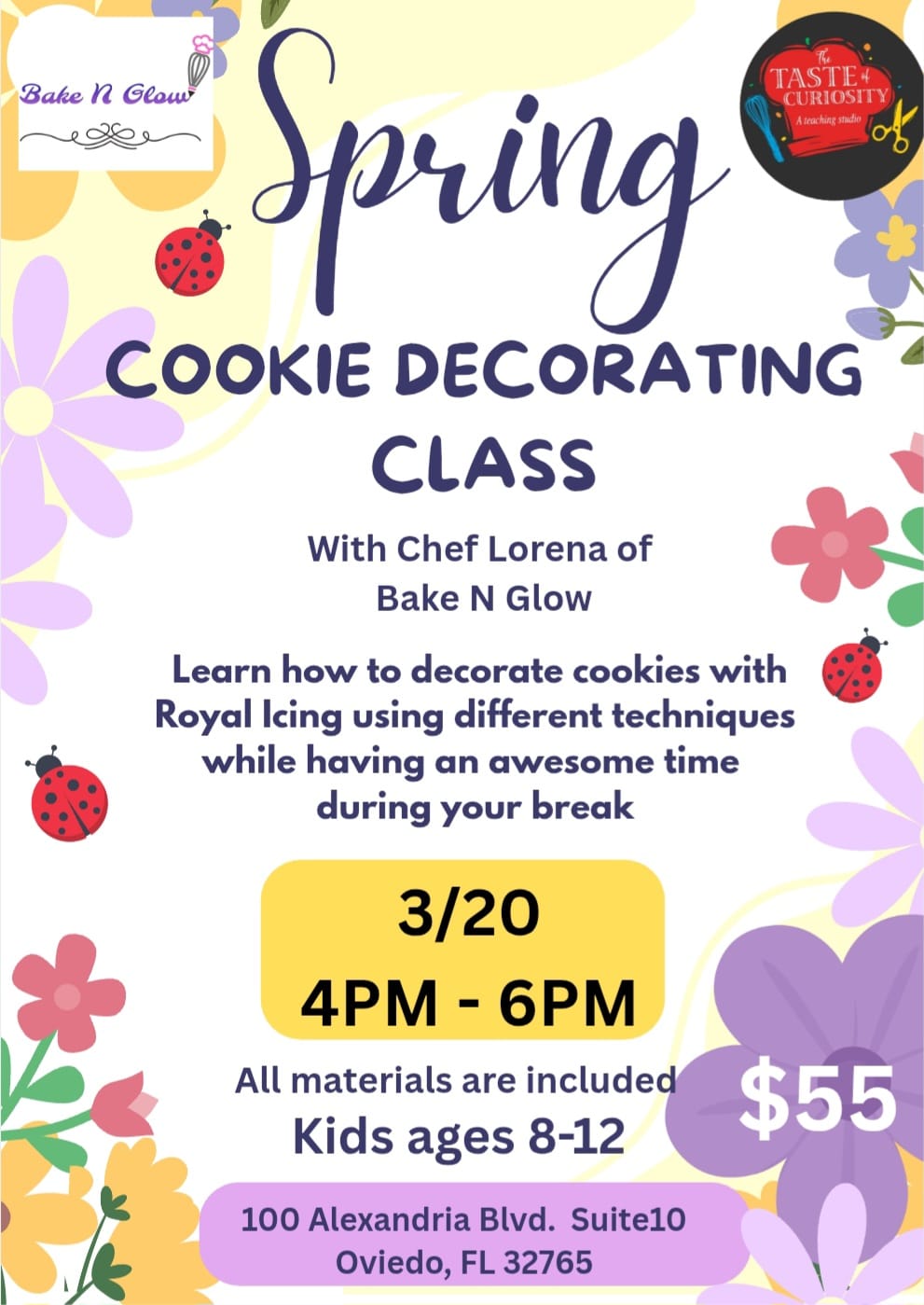 3/20 - Spring Cookie Decorating Class ( Ages 8-13) - Mrs. Lorena