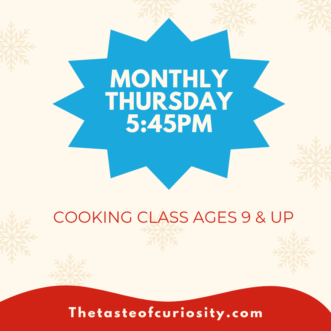 Dec Child Cooking Classes JR. Chefs Thursday @5:45 PM