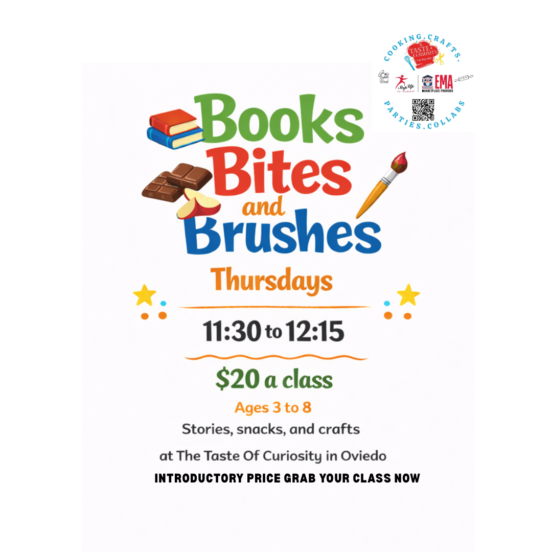 Thursday 11:30- 12:15 - Books, Bites & Brushes New Class