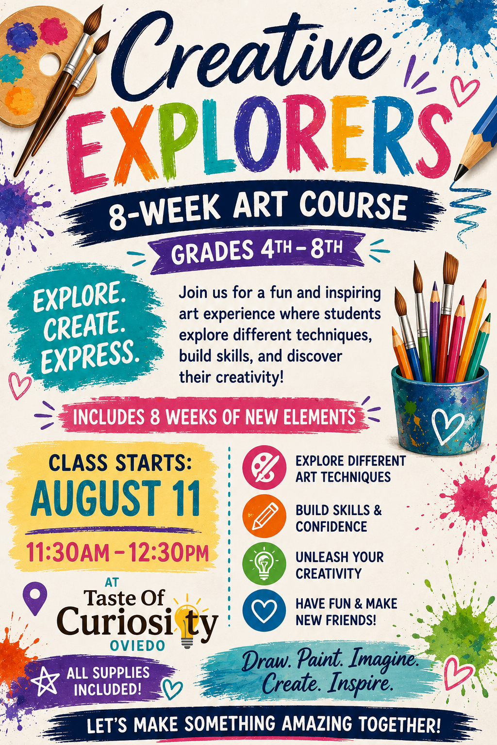 Art Class - Art Elements- 8 Week Course - Mrs. Sareena