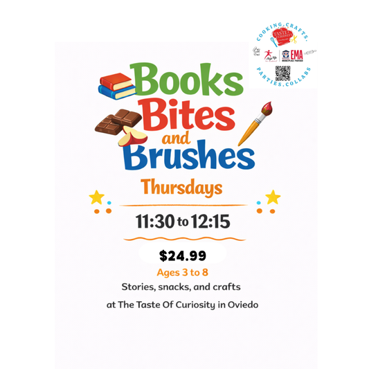 Thursday 11:30- 12:15 - Books, Bites & Brushes New Class
