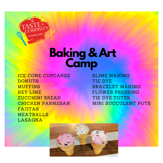 Art & Bake Camp Ages 6 to 9 9:30 AM - 12:00PM