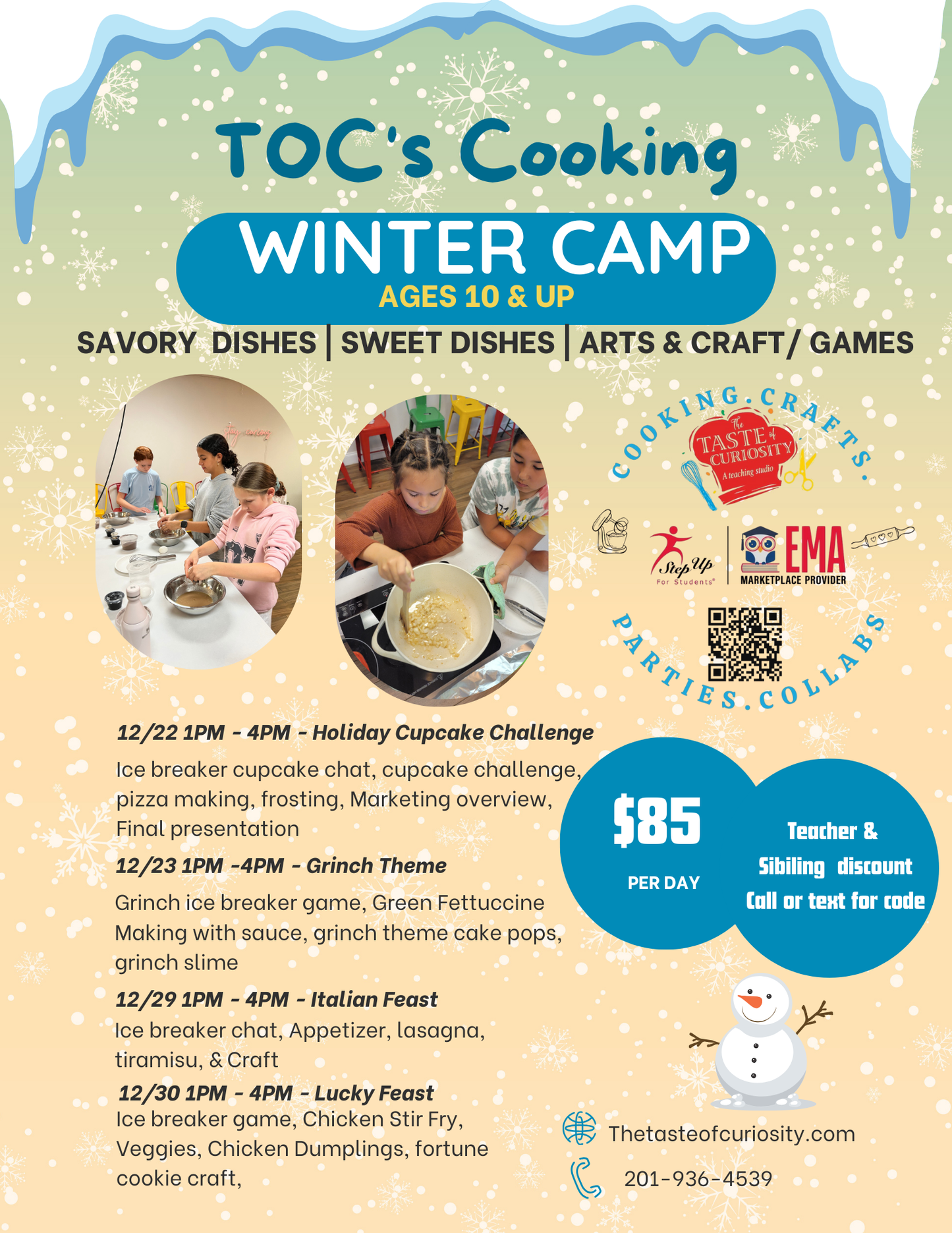 Fall Cooking Camp Ages 9 & Up - Culinary Challenge