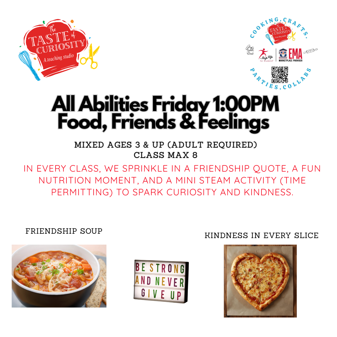 Friday Child Cooking Class 1:00PM All Inclusive Mixed Class