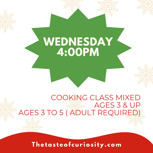 Wednesday Child Cooking Class 4:00PM Mixed Class
