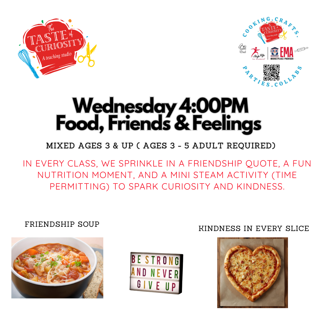 Wednesday Child Cooking Class 4:00PM Mixed Class