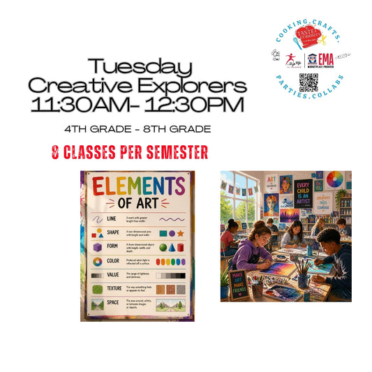 Elements of Art - Tuesdays - 11:30AM - 8 week Course