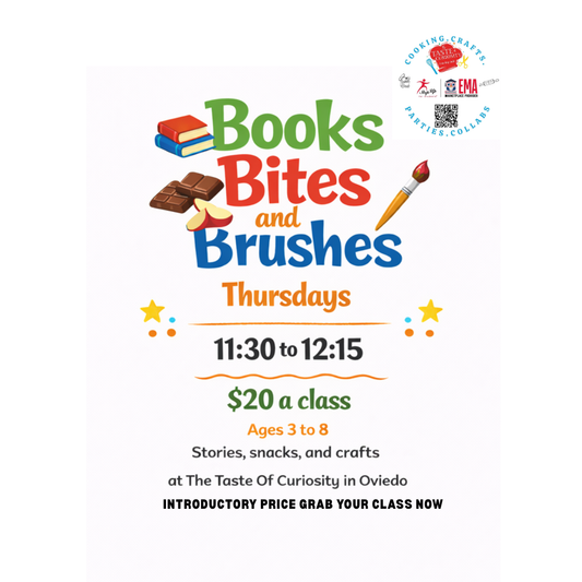 Thursday 11:30- 12:15 - Books, Bites & Brushes New Class