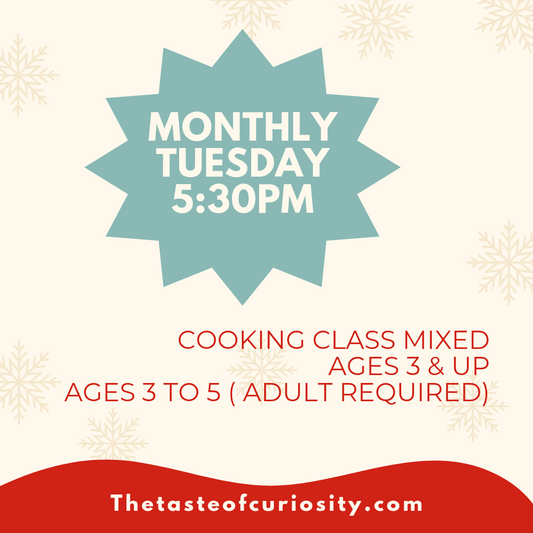 Dec Child Cooking Classes Tuesdays @5:30PM