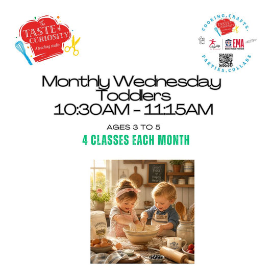 Monthly Toddler Cooking Class Wed @10:30 AM