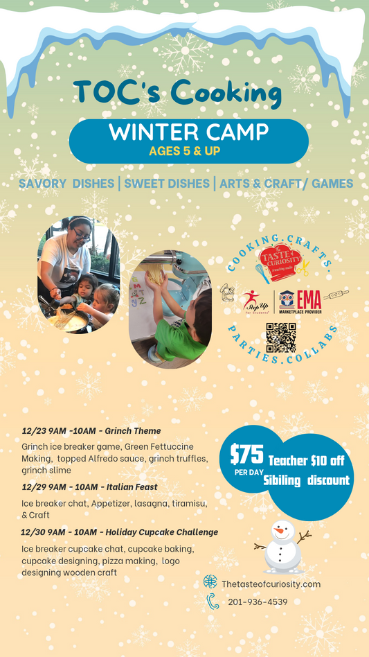 Fall Cooking Camp Ages 5 & Up - Culinary Curiosity