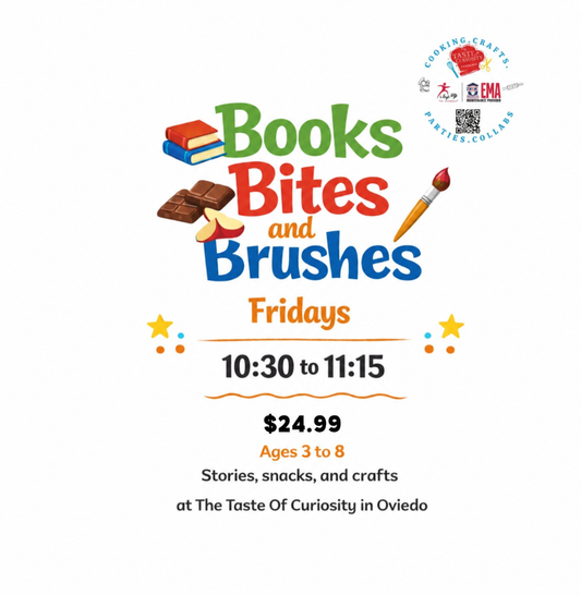 Friday 10:30- 11:15 - Books, Bites & Brushes New Class