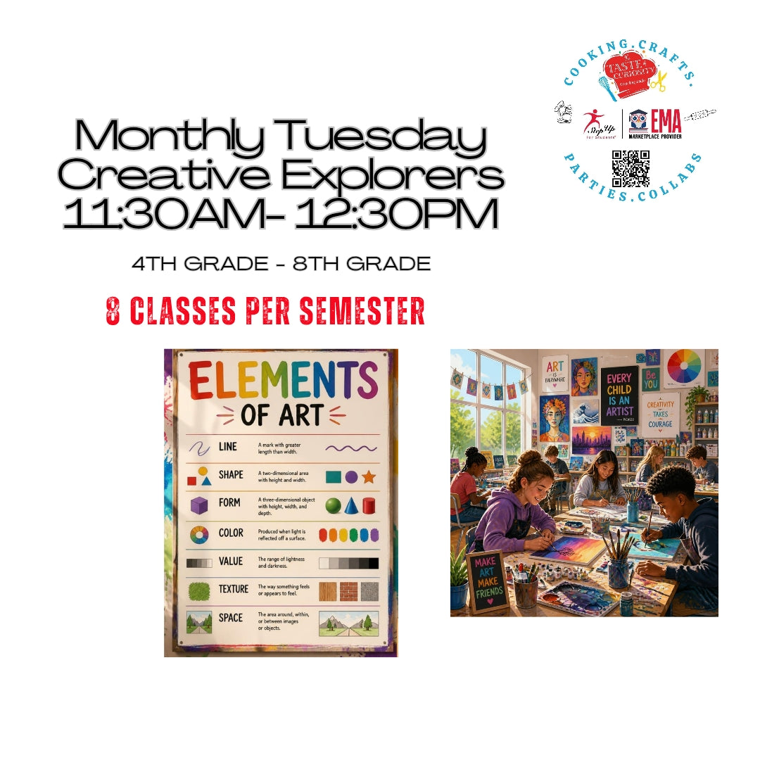 Elements of Art - Tuesdays - 11:30AM - 8 week Course